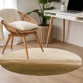 thumbnail image 5 of Abstract Ocean Round Area Rugs 3 ft, Brown Gradient Oil Painting Texture Washable Small Area Rug with Non-Slip Sturdy Edge Binding Round Front Door Mat Floor Carpet for Entryway, 5 of 9