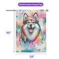thumbnail image 5 of Hippie Siberian Husky Portrait Watercolor Tie-Dye Vintage Styles House Flag 28x40in Double Sided Husky Dog Lover Gifts Outdoor Decor - 00014, 5 of 5