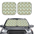thumbnail image 2 of Goofa Rabbit And Carrot Pattern 2 Piece Car Windshield Sun Shade Foldable | Front Windshield Shade for Sun, Heat and UV Rays | Sunshade for Car Front Window-Small, 2 of 7