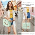 thumbnail image 4 of Gocvo Canvas Tote Bag for Women, Large Multi-Pocket Shoulder Handbag, Crossbody Messenger Bag, Green Plaid, 4 of 6
