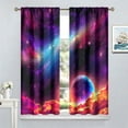 thumbnail image 2 of Galaxy Starry Night Curtains for Kids, Universe Fantasy Nebula Window Treatments for Living Room Outer Space Star Cosmos Blockout Window Drapes for Boys Girls Bedroom 84x84in, 2 of 6