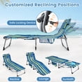 thumbnail image 4 of Gymax 2PCS Tanning Chair w/Face Arm Holes 4-Level Backrest & Head Pillow Side Pocket, 4 of 10