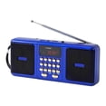 thumbnail image 4 of Radio portátil recargable, dispositivo de audio estéreo AM/FM, radio de mano ligera Azul, 4 of 7