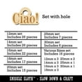 thumbnail image 2 of Ciao Italian Greeting Hello Goodbye Wood Mini Charms Shapes DIY Craft Jewelry - With Hole - 14mm (26pcs), 2 of 7