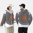 thumbnail image 4 of Kdxio Mandala Print Women Men Sun Protection UPF 50+ Jackets Zip Up Long Sleeve Hoodie Hiking Lightweight with Pockets, 4 of 7