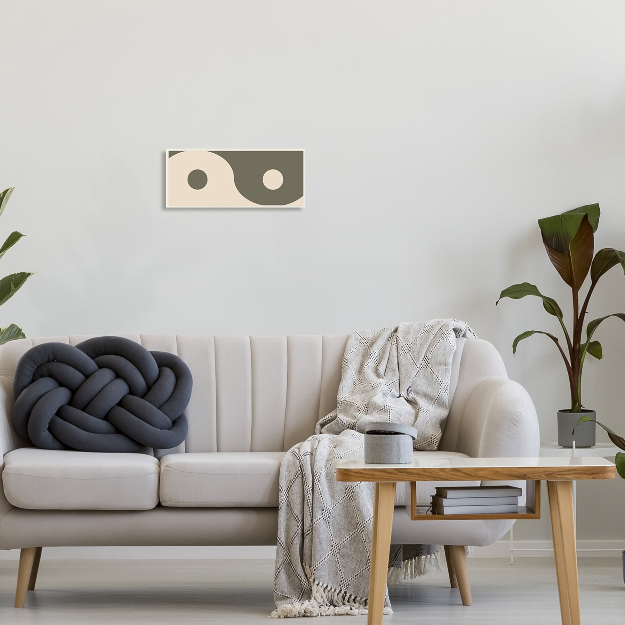 Stupell Industries Harmony Yin Yang Spiritual Symbol Minimal Design Graphic Art Unframed Art Print Wall Art, Design by Daphne Polselli