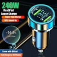 thumbnail image 2 of 240W Car Charger with Dual USB Ports and Multiple Protections - Compact & Portable for Home, Travel, Office, 2 of 9