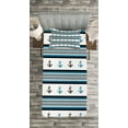 thumbnail image 3 of Ambesonne Anchor Quilted Bedspread Set 2 Pcs, Anchor Hipster, Twin Size, Blue Black White, 3 of 3