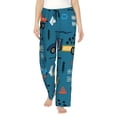 thumbnail image 2 of Picia Construction Trucks Womens Soft Woven Cotton Elastic Waistband Sleep Pajama Pant Lounge Sleep Pant With Pockets And Drawstring-Medium, 2 of 9