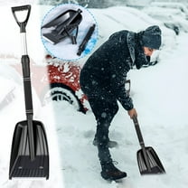 FACEGA Snow Shovel Plastic Digging Shovel,33" Snow Shovel for Driveway Home Garage Snow Removal Shovel,Long Large Capacity Shovel for Garden Car Camping Outdoor