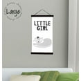 thumbnail image 2 of Black Wood, Canvas Sign Wall Hanging Sign Little Girl Cute Kitten Kids Décor Print Art 15x26-Inch, 2 of 4
