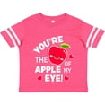 thumbnail image 3 of Inktastic Youre The Apple of My Eye Valentine Pun with Cute Apple Boys or Girls Toddler T-Shirt, 3 of 5