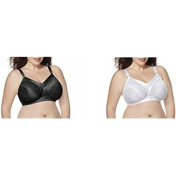 Just My Size Wireless Bra Pack, Full Coverage, Leopard Satin, Wirefree