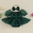 thumbnail image 3 of MesaSe Nouveau-Né Filles Rompers Robe Fleur Broderie Maille Manches Courtes Combinaisons Bandeau Princesse Tenues, 3 of 8