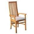 thumbnail image 3 of 9 Piece Oval Teak Wood West Palm Outdoor Patio Dining Set With Cushions, A-Grade Teak Wood, 3 of 5