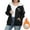 Black, variant on Elvqul Womens Jacket Outerwear Fuzzy Hooded Plus Size Sweaters Thick Coat for Women Casual
