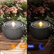 Water Fountain Outdoor Zen Garden Water Feature Outdoor Sphere Fountains for Patio, Deck, Yard, Porch, Home Decor,11.8 Lx11.8 Wx11 H