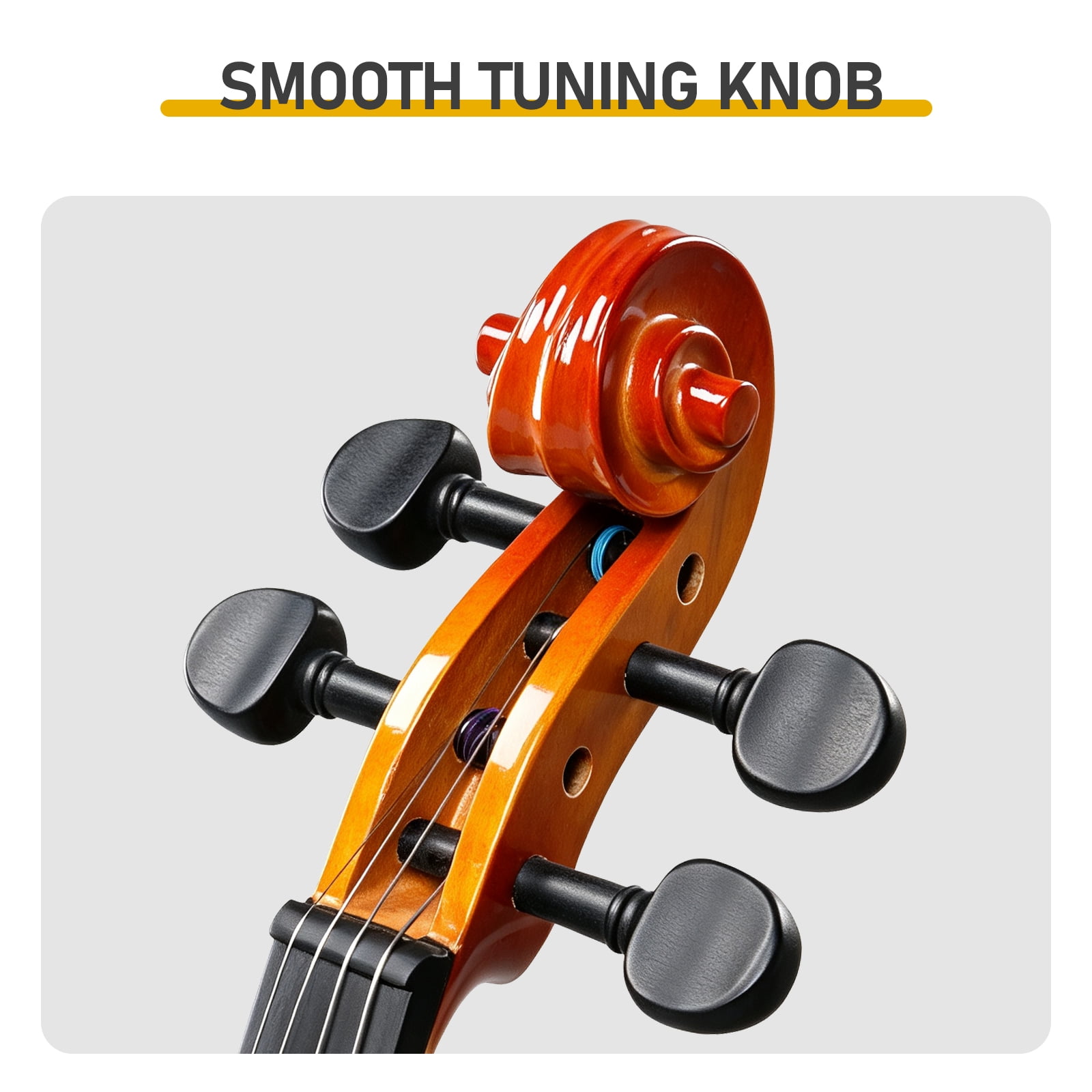4/4 Full-Size Violin Set with Laminated Spruce Top and Maple Back, Steel-Core Strings, Complete Beginner Kit for Students and Adults