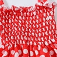 thumbnail image 4 of LEEy-world Robes pour Filles Robe Sans Manches pour Enfants Imprimés Unis Robe de Plage Boutons Robes de Fête Ensemble Robe Princesse Bandeau, Rouge, 4 of 5