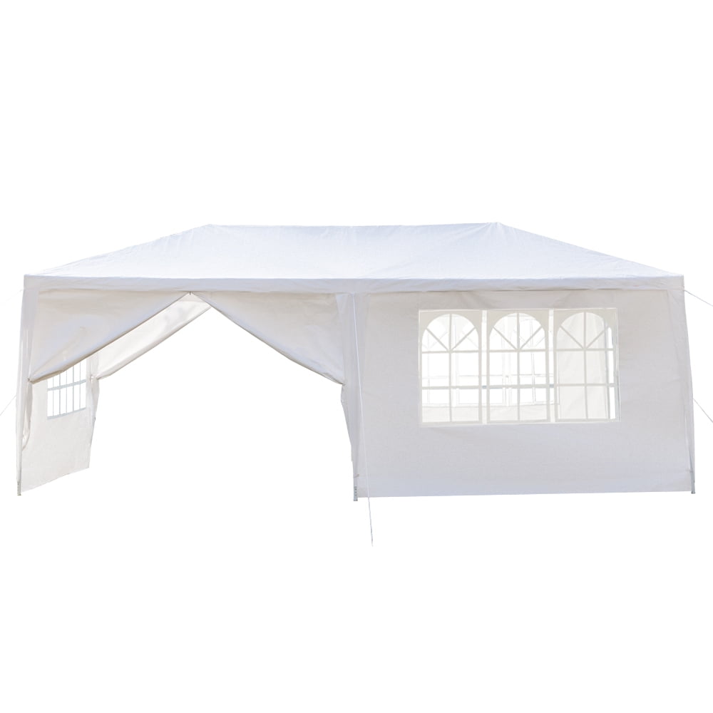 Kadyn 10' x 20' Canopy Tent,Six-sided Double-door Waterproof Tent with Spiral Tubes, Wedding Party Tent for Outside, White Kadyn 10' x 20' Canopy Tent,Six-sided Double-door Waterproof Tent with Spiral Tubes, Wedding Party Tent for Outside, White