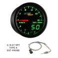 thumbnail image 4 of MaxTow | 2nd Gen 1998-2002 Dodge Ram 5.9 Cummins Black Triple Gauge Pillar Pod with Black & Green Double Vision Series 60 PSI Boost Gauge, 1500 F EGT Pyrometer & 30 PSI Fuel Pressure Gauge, 4 of 7