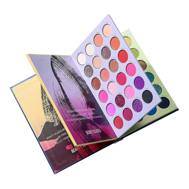 Paleta de sombras de ojos HUOGUO, 72 colores, libro esmaltado de tres capas