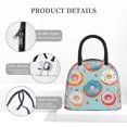 thumbnail image 4 of Balery Colorful Donut Bolsa de Almuerzo para Mujeres, Caja de Almuerzo, Bolsa de Almuerzo Pequeña Impermeable, Tote de Almuerzo Reutilizable con Gran Capacidad, 4 of 6