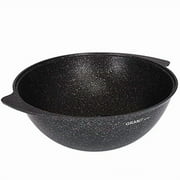 KUKMARA Aluminum Cookware Nonstick Coating Frying Pan Kazan for Making Pilaf with Glass Lid 7.4-qt. (7 L)