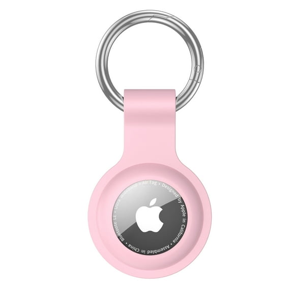 1 Piece Compatible AirTag Keychain Case, Compatible AirTag Silicone Holder, Compatible AirTag Keychain Case, Compatible with Apple, Compatible AirTag GPS Item Finder Accessory, Pink
