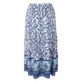 thumbnail image 5 of XIAONU Floral Print Tiered Maxi Skirt For Women High Waist Flowy Casual Beach Long Skirt, 5 of 8