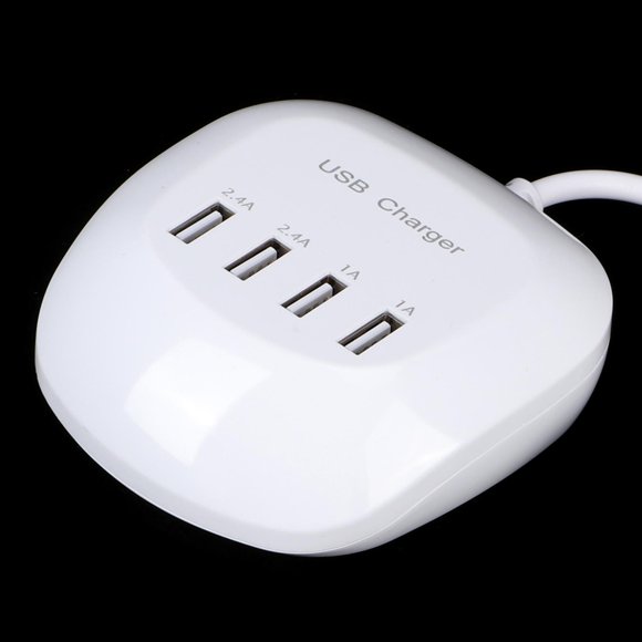 Tbest 4 Port Charger, USB Charger, 4 Port For Office PC Digital Camera Mobile Phone