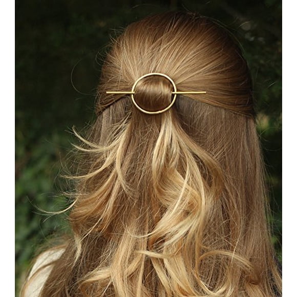 Vintage Circle Round Hair Clips Geometric Decorative Hoop Hair Accessories Jewelry for Women and Girls