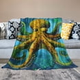 thumbnail image 2 of PIKWEEK Children's blanket, adult marine animal themed decoration sofa, ocean octopus enthusiast gift bed blanket, birthday blanket, Christmas blanket, soft and comfortable blanket White, 2 of 6