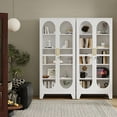 thumbnail image 4 of Erosoei 70.87"H Metal Display Storage Cabinet with Glass Doors and Adjustable Shelves White, 4 of 6