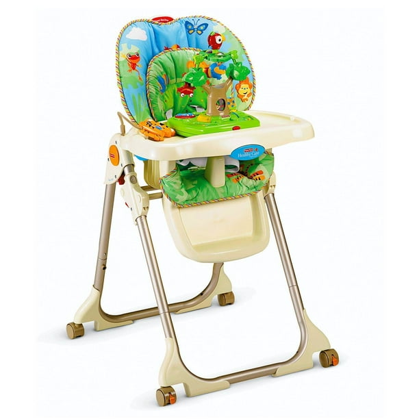 Fisher Price Rainforest Healthy Care High Chair with Dishwasher Safe
