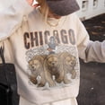 thumbnail image 2 of Retro Chicago Football Sweatshirt, Vintage Bears 90s Crewneck, Old School Game Day Football Sweater, 2 of 4