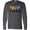 Charcoal Grey, variant on Inktastic Feliz Navidad Rainbow Holiday Lights Long Sleeve T-Shirt