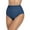 Blue, variant on Womens High Waisted Bikini Bottom Ruched Side Swimsuits Bottoms Solid Tankini Briefs