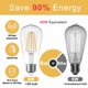 thumbnail image 4 of Bombillas LED H&D Home Interchanges Edison, 6 W, 2700 K, paquete de 12 unidades, 4 of 7