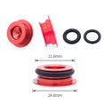thumbnail image 2 of Manivela de aluminio CNC MTB bicicleta de carretera tapa hueca juego de bielas cubiertas de tornillo rojo JShteea Accesorios para bicicletas, 2 of 8