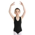 thumbnail image 4 of iEFiEL Girls Sleeveless Lace Back Ballet Dance Gymnastics Leotard Black-A 2XL, 4 of 7