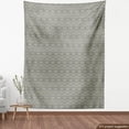 thumbnail image 4 of Geometric Fabric by the Yard, Floral Looking Abstract Geometrical Complex Repeating Mosaic Style Forms, Upholstery Fabric for Dining Chairs Home Decor Accents, Grey and Pale Green by Ambesonne, 4 of 5