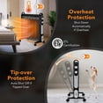 thumbnail image 3 of Costway Chauffe-eau Portatif 1500W avec Thermostat Réglable, 3 of 10