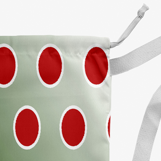 Simply Daisy Canvas Holiday Bubbly 28 x 36 in Green Laundry Bag