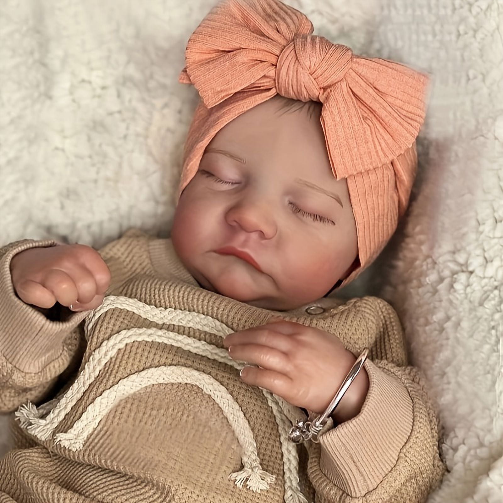 Wamdoll 19 Inch Preemie Reborn Baby Doll - Lifelike Painted Hair, Soft Touch Vinyl, Realistic Newborn Girl Toy For Kids 3+ - View #7