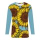 thumbnail image 4 of Camisas Para Mujer Moda O-Cuello Casual Tres Cuartos Estampado de Girasol Tops Camiseta Blusa Odeerbi ODB126666, 4 of 5