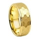 thumbnail image 1 of Anillo de tungsteno martillado de oro de 18 quilates de 8 mm para joyería de moda para hombres y mujeres Anillos de compromiso de boda Acabado mate Ajuste cómodo, 1 of 5