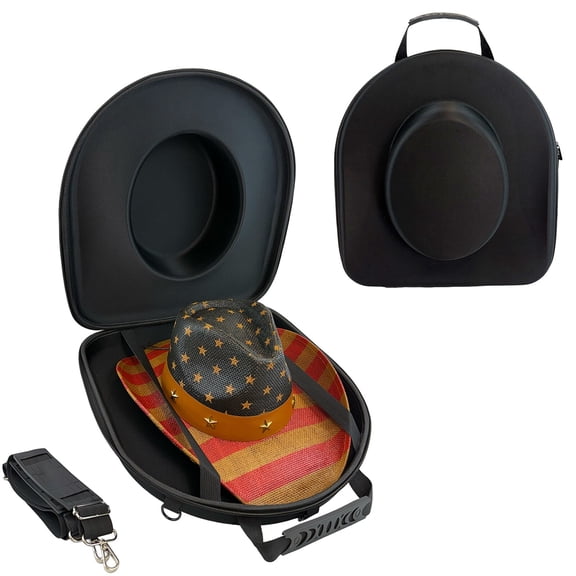 Cowboy Hat Box for Travel Crush Proof Western Hat Holder Storage