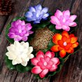 thumbnail image 3 of 6pcs Floating Flower Simulation Pond Plant Fish Tank Decoration Pond Centerpiece, 3 of 7
