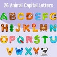 thumbnail image 2 of Large Size Magnetic Letters, Cute Animal Alphabet ABC Magnets for Fridge Colorful Uppercase Animals Toys Set Educational Spelling Learning Games for Kids, Toddlers 3 4 5 Years Old, 2 of 5